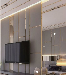 50mm. Mirror 8K self-adhesive Gold moldings from for interior design 50мм*5000мм