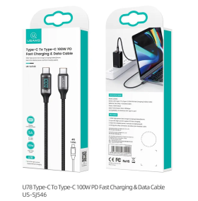 LED Display Fast Charge Cable PD 100W 6A Type C Cable For iPad Huawei Xiaomi Samsung Phone Tablet Laptop Cables