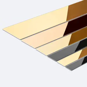 8K Mirror self-adhesive Gold, Rose Gold, Black, Silver - moldings for interior design 30mm-5m