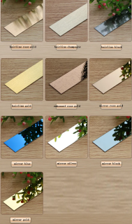 8K Mirror Gold, Rose Gold, Black, Silver moldings for interior design and furniture 30mm*0.4mm*5m